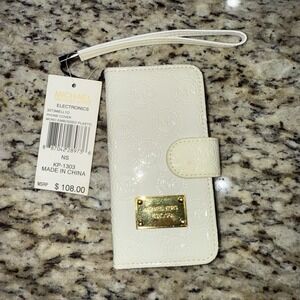 Michael Kors  Leather Folio Credit Card Case Wallet For Iphone X And XS New